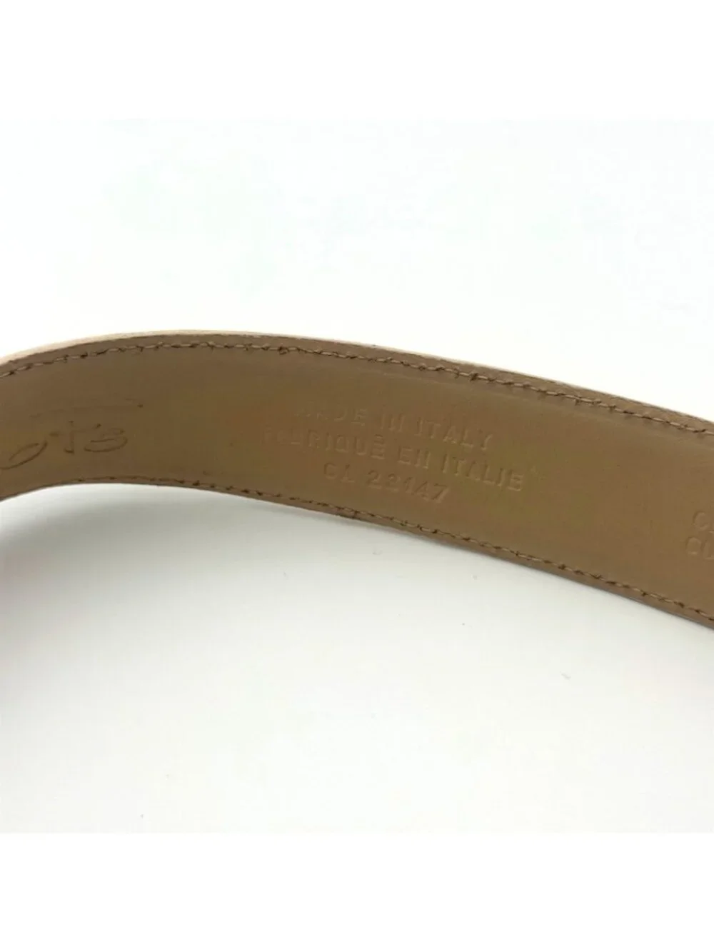 Talbots White Genuine Leather Wide Waist Belt Womens Size S Italy